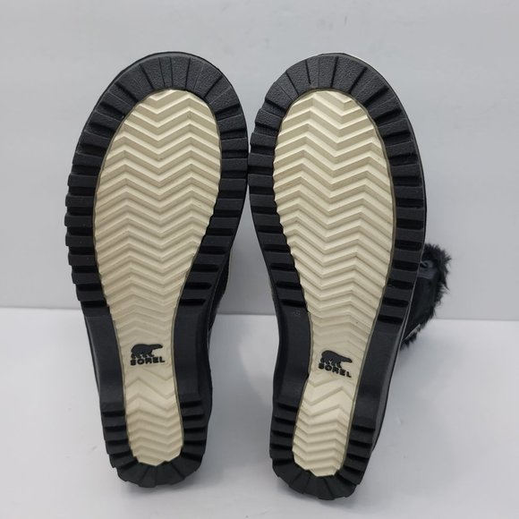 Sorel Tivoli Women's Waterproof Suede Lace Up Boots Black NL2089-010 US Size 6 - Picture 8 of 9